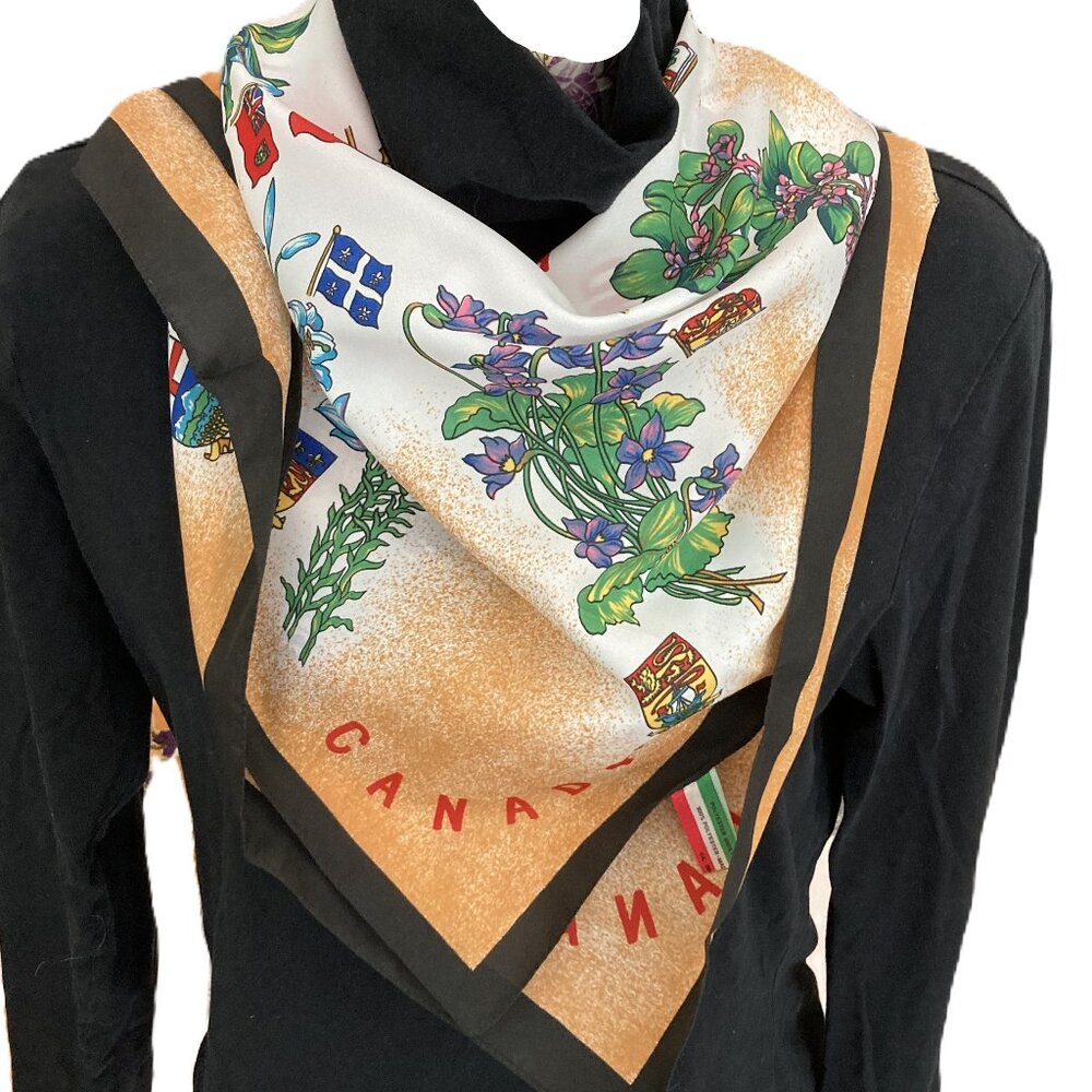 Colorful CANADA Scarf made in Italy